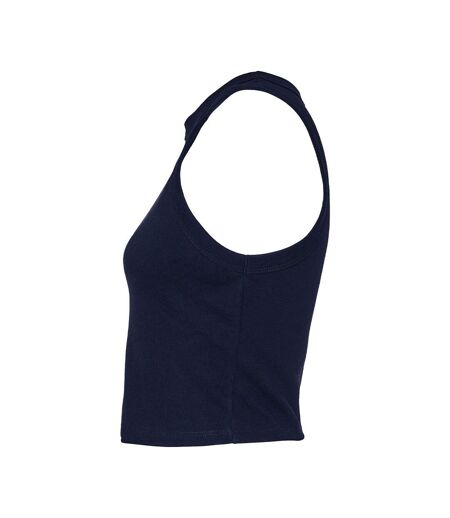 Womens/ladies Tank Top Solid Navy Bella + Canvas