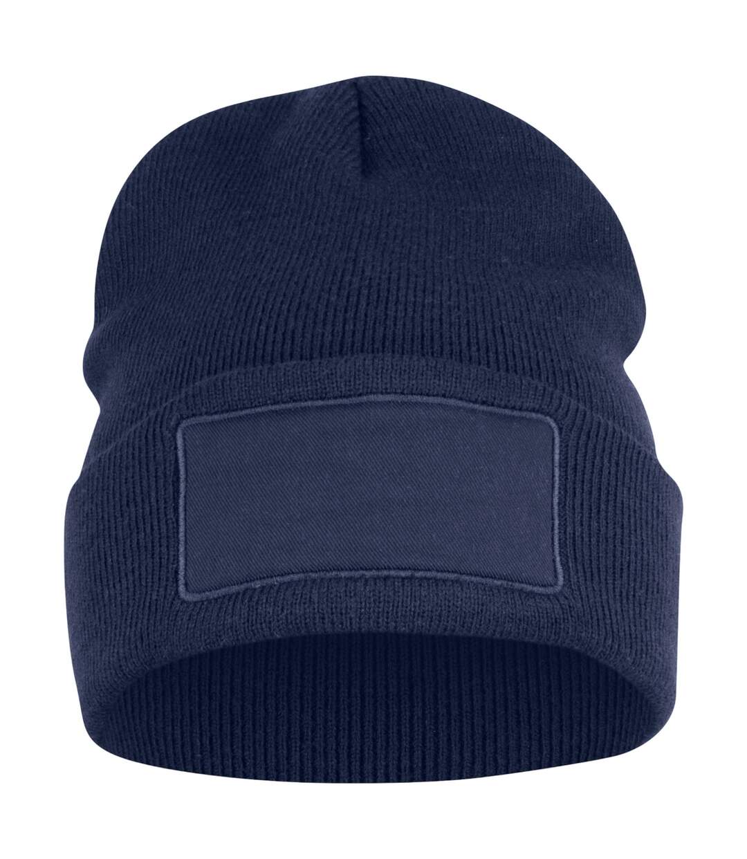 Unisex adult hubert patch beanie dark navy Clique-1