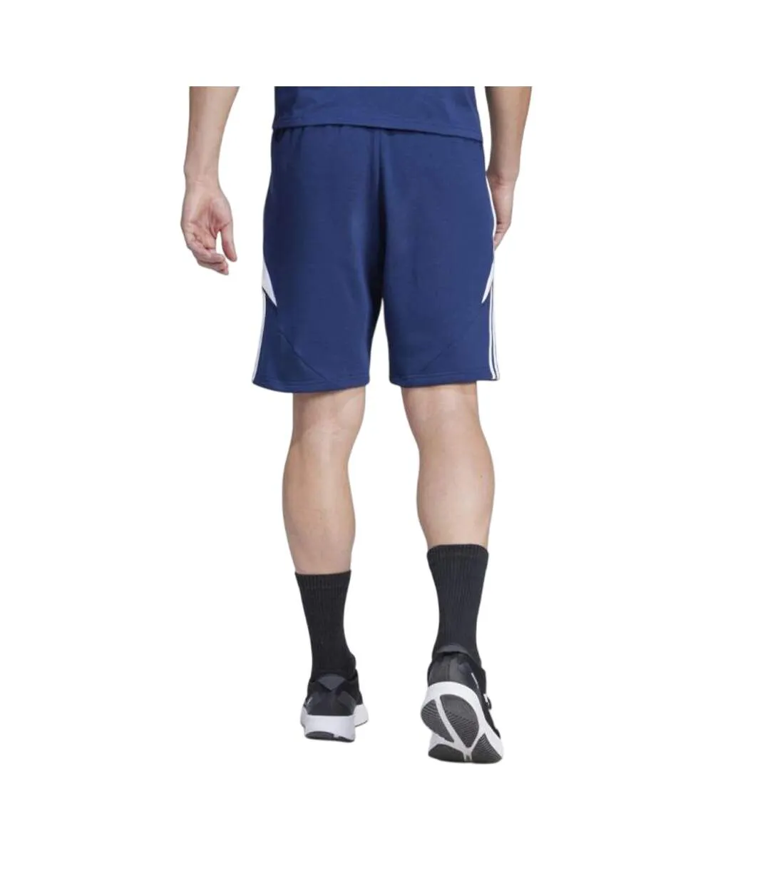 Short Tiro Sweat Homme Bleu Marine Blanc Adidas-3