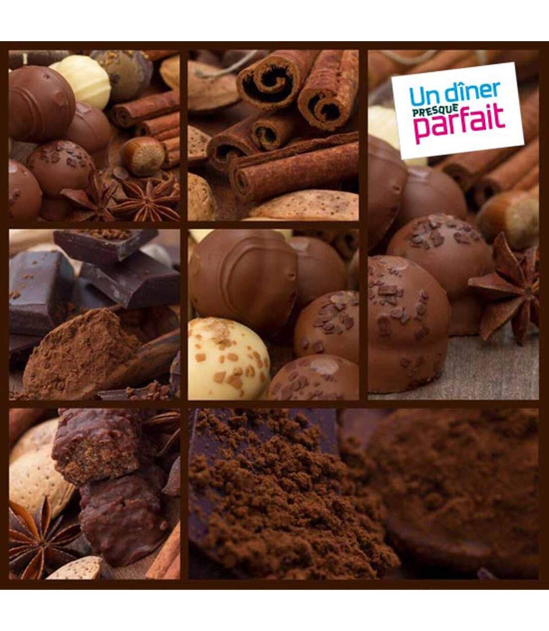 Lot de 20 Serviettes en Papier Chocolats 38x38cm Marron-1