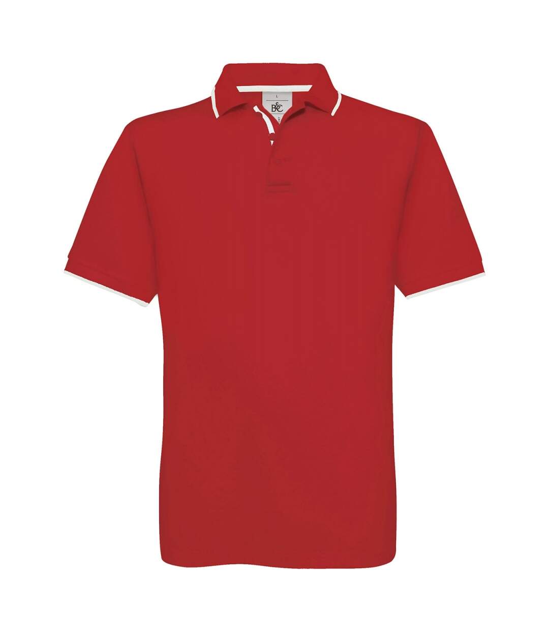 Polo manches courtes inserts contrastés - homme - PU413 - rouge