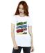 Disney Femme/Les femmes Cars Piston Cup Champions Coton Boyfriend T-Shirt (Blanc) - UTBI16205-2