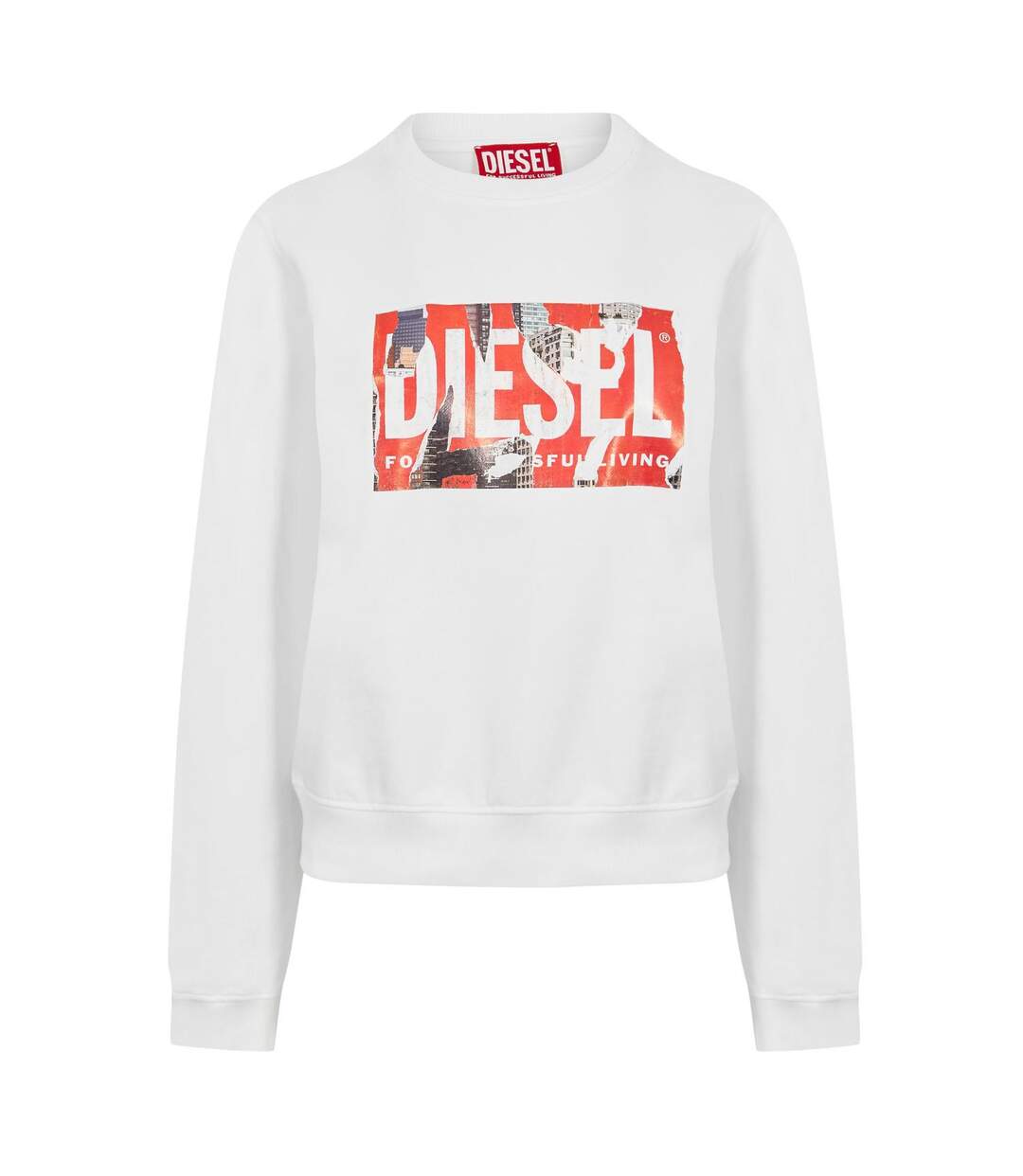 Sweat Motif/style Logo Bloc Femme Blanc Vif Diesel-2
