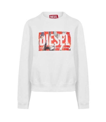 Sweat Motif/style Logo Bloc Femme Blanc Vif Diesel