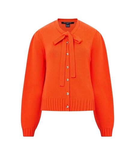 Womens/ladies Varli Puff Sleeve Cardigan Orange French Connection
