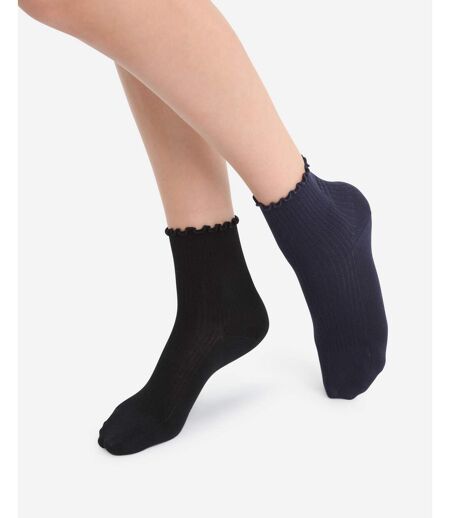 Lot de 2 paires de Chaussettes coton Modal