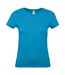 T-shirt #e150 femme bleu atoll B&C