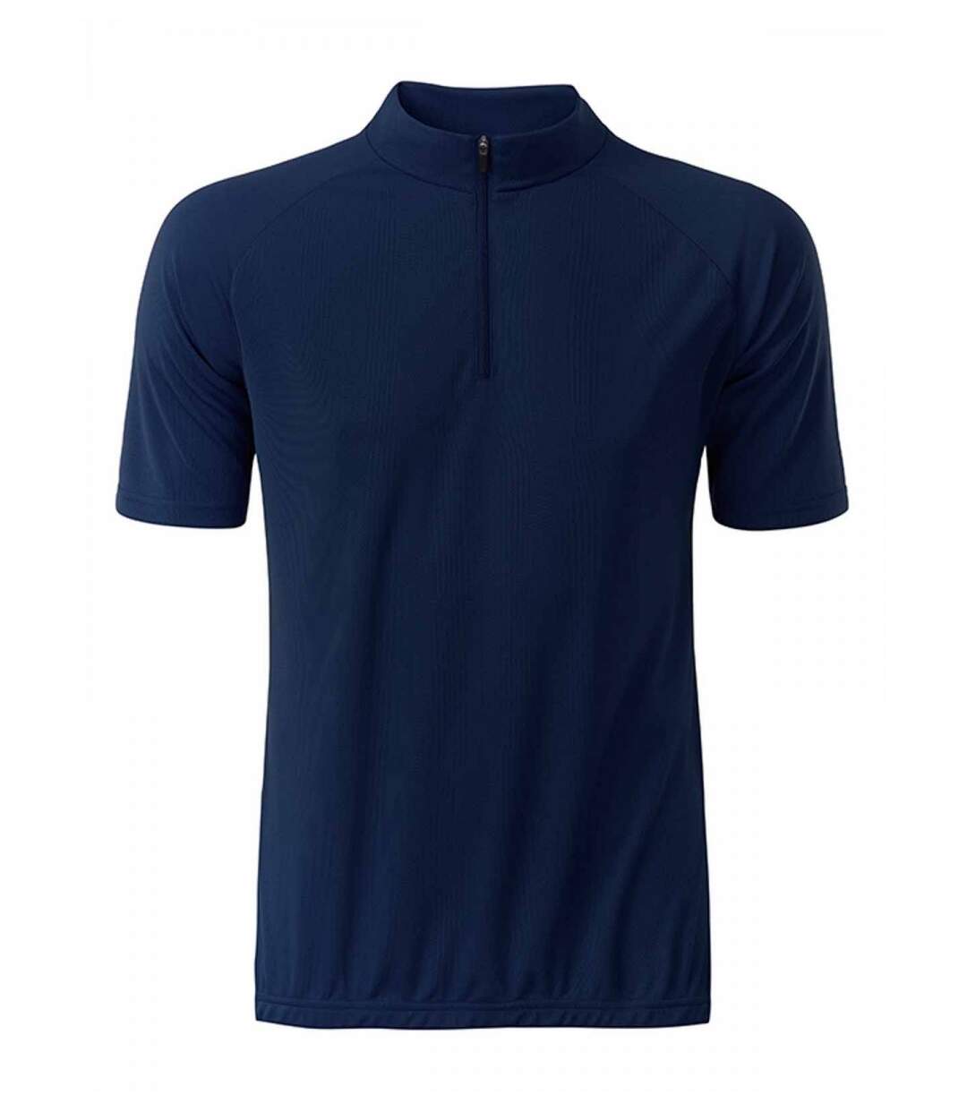 maillot cycliste zippé - HOMME - JN512 - bleu marine