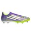 Mens F50 League Laceless Firm Ground Football Boots Purple White Adidas-1