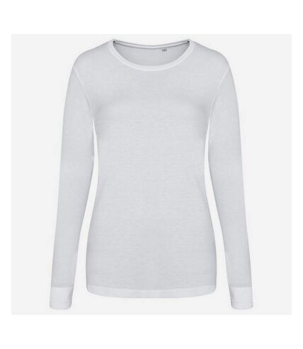 Awdis Womens/Ladies Triblend Long-Sleeved T-Shirt (Solid White)