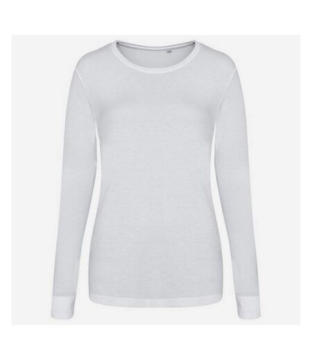 Awdis Womens/Ladies Triblend Long-Sleeved T-Shirt (Solid White)