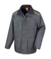 Result Mens Work-Guard Vostex Long Coat / Workwear (Waterproof & Windproof) (Black)