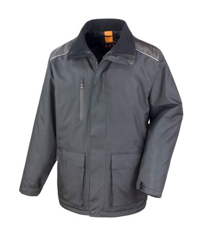 Mens Work-guard Vostex Long Coat / Workwear Waterproof & Windproof Black Result