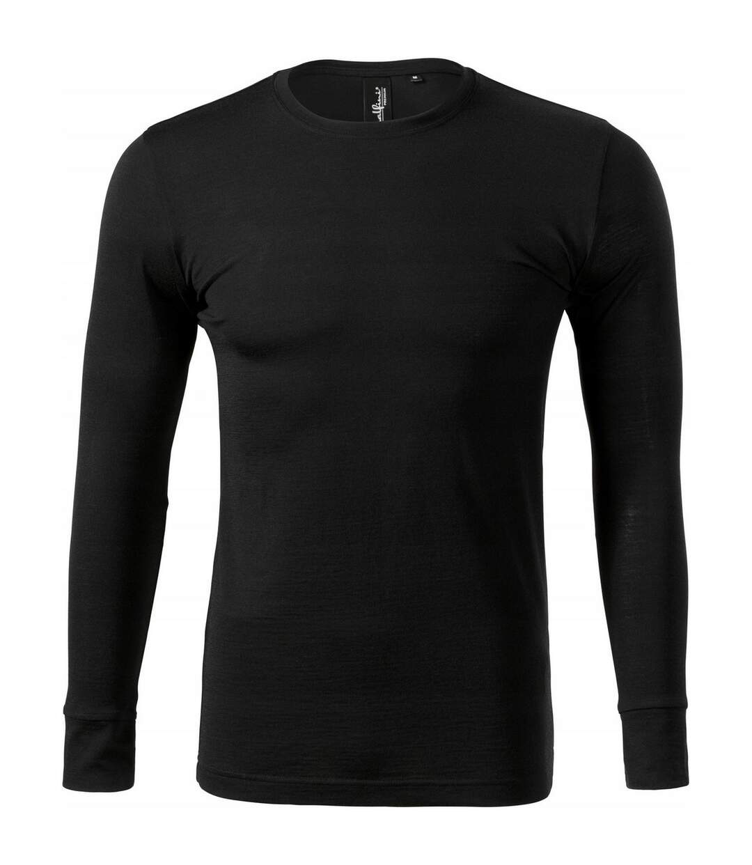 T-shirt Manches Longues Premium Merino Rise Homme Noir Malfini-1