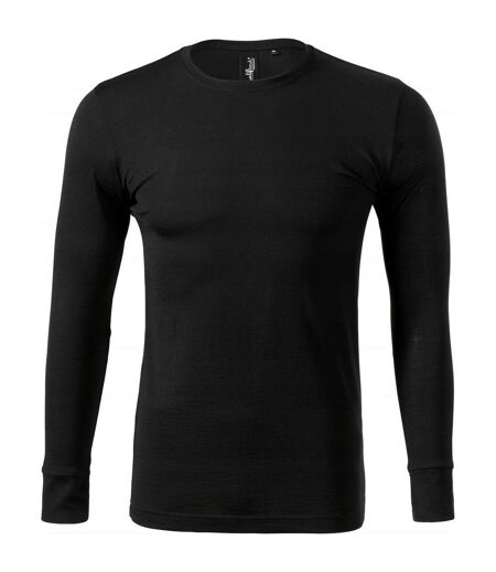 T-shirt Manches Longues Premium Merino Rise Homme Noir Malfini