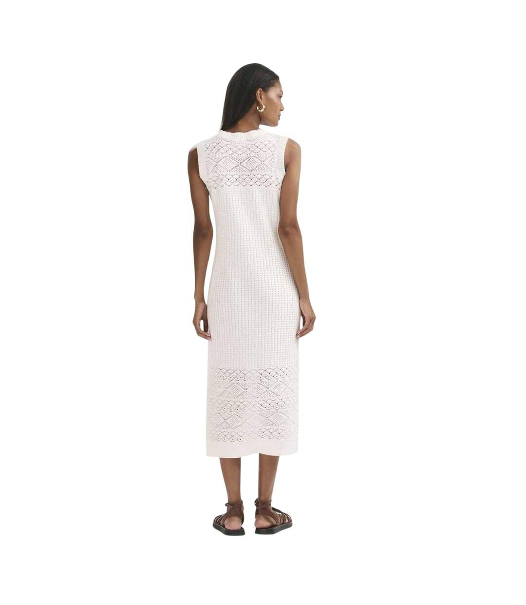 Robe Mi-longue Ravi Femme Crème Finery-3