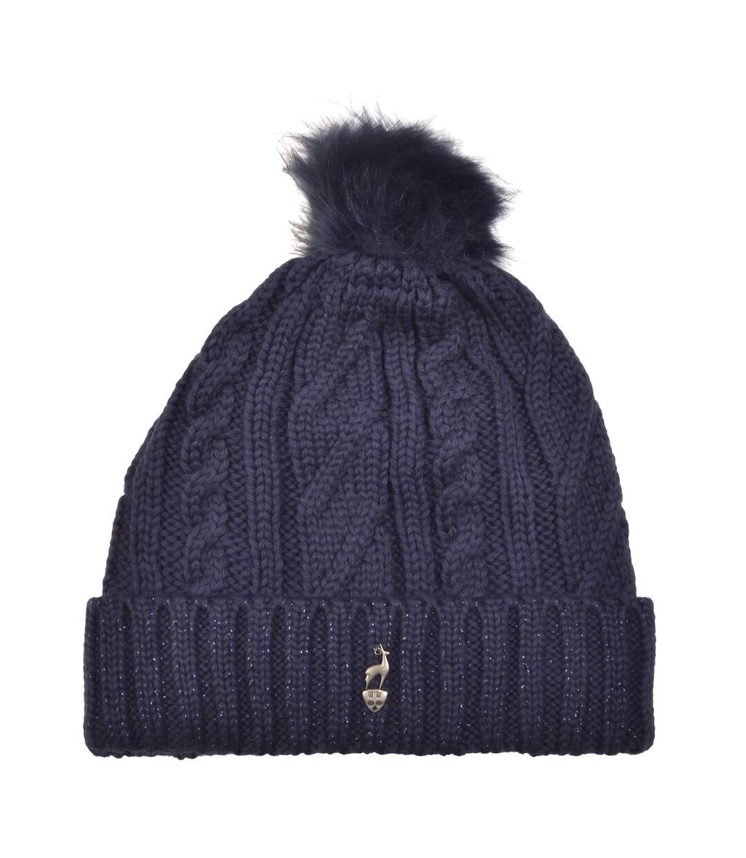 Bonnet femme à pompon et fil Lurex Pompon Aulp-1