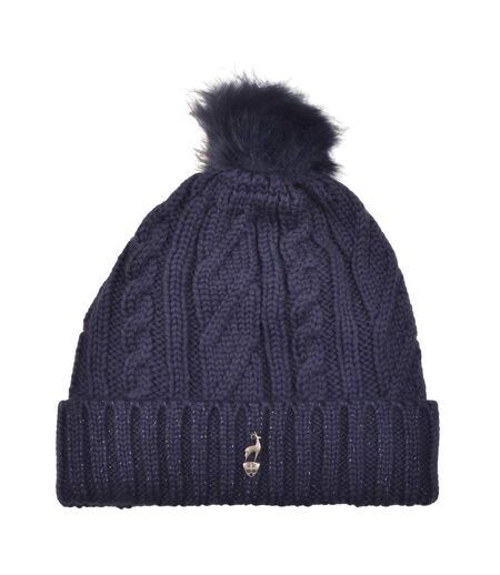 Bonnet femme à pompon et fil Lurex Pompon Aulp