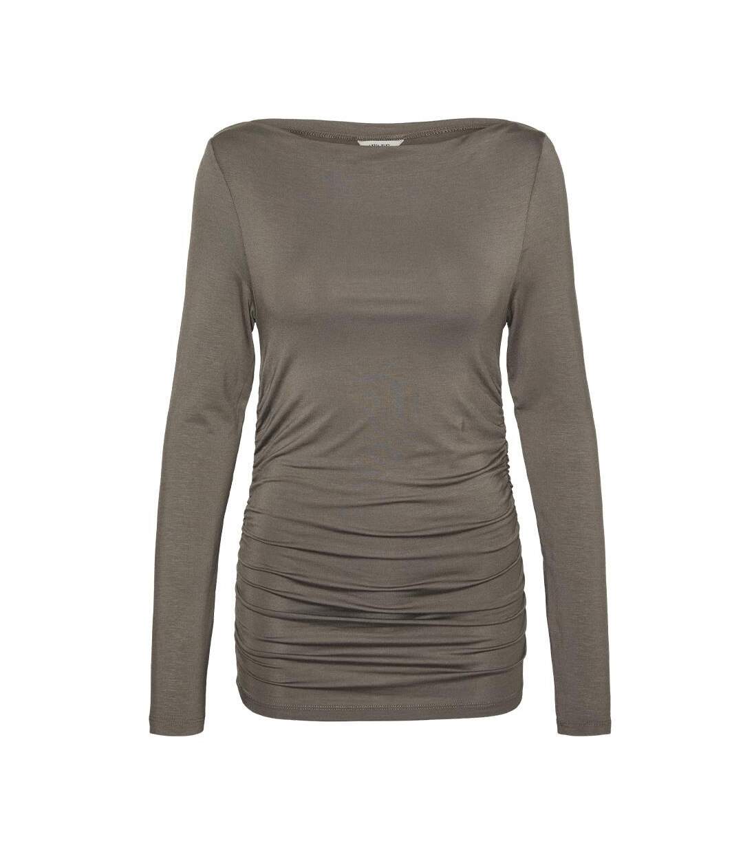 T-Shirt taupe femme vero moda saanvi-1