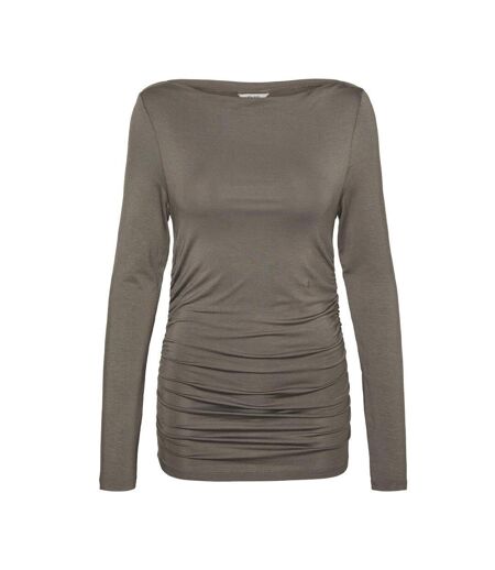 T-Shirt taupe femme vero moda saanvi