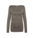 T-Shirt taupe femme vero moda saanvi-1