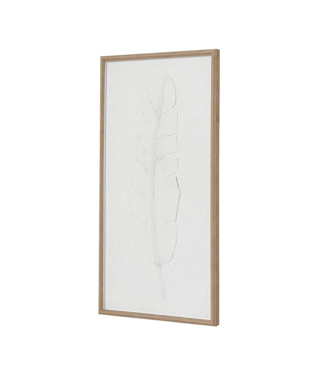 Feather framed wall art 80cm x 2cm x 40cm brown/white Hill Interiors-2
