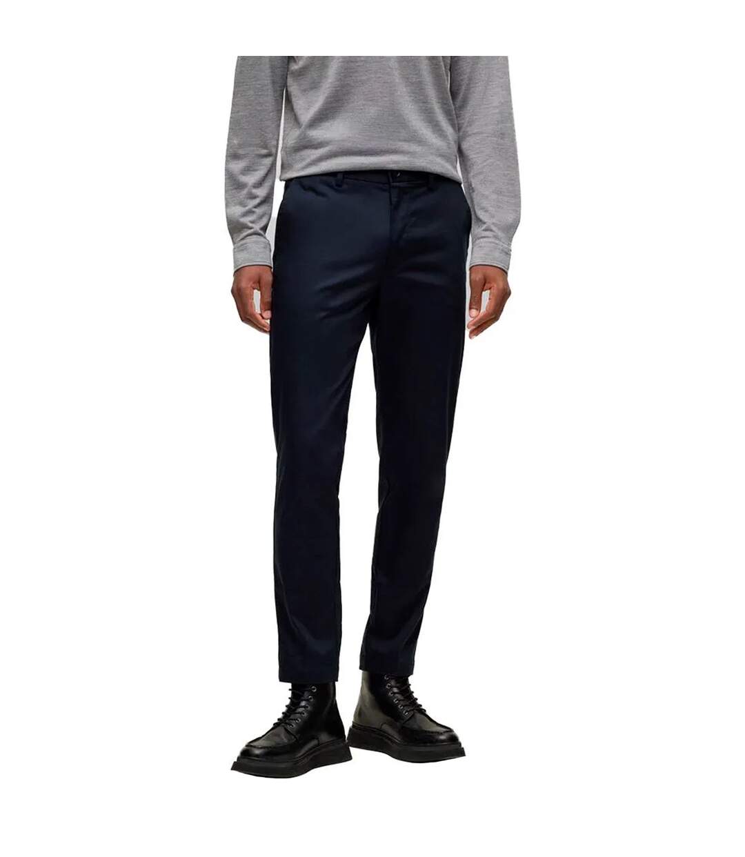 Pantalon T-kaiton Homme Bleu Foncé Boss-1