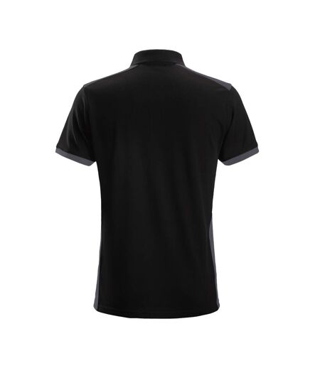 Snickers Mens AllroundWork Short Sleeve Polo Shirt (Black/Steel Gray)