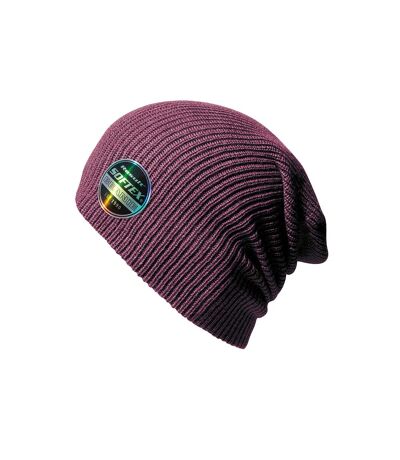 Unisex adult soft beanie burgundy Result Core