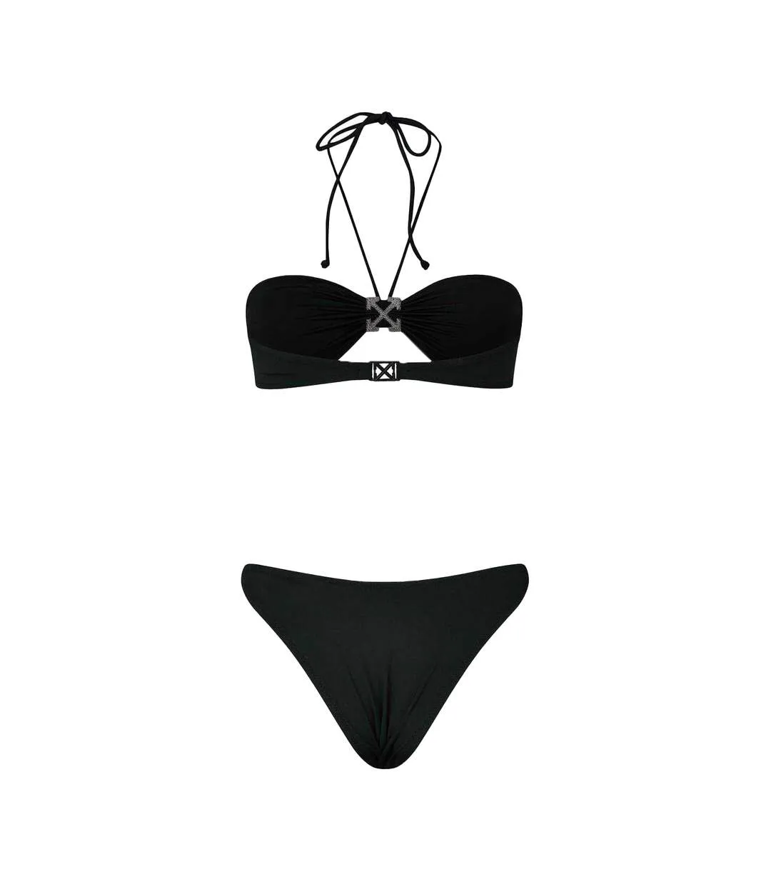 Ensemble Haut De Maillot De Bain Motif/style Logo Flèche Femme Noir Off White-2
