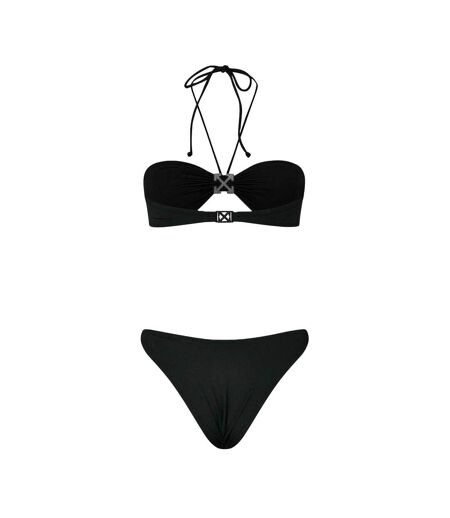 Ensemble Haut De Maillot De Bain Motif/style Logo Flèche Femme Noir Off White