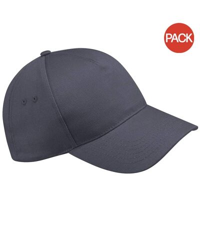 Lot de 2  casquettes de baseball adulte gris graphite Beechfield