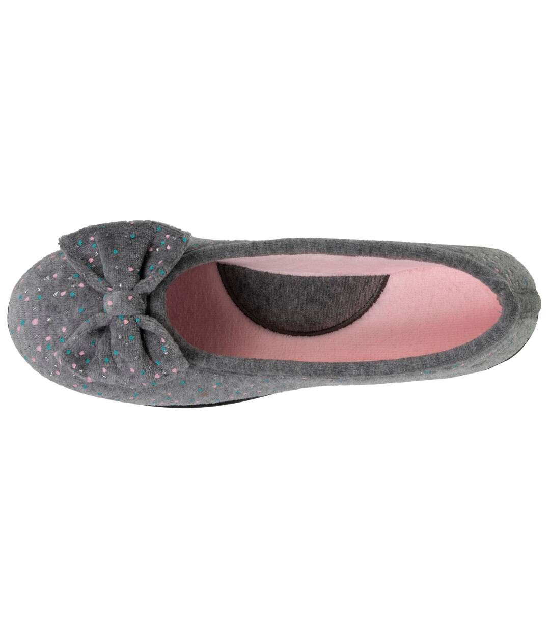 Isotoner Chaussons Ballerines femme souples, ultra confortables et légèrs, confort technologie everywear-2