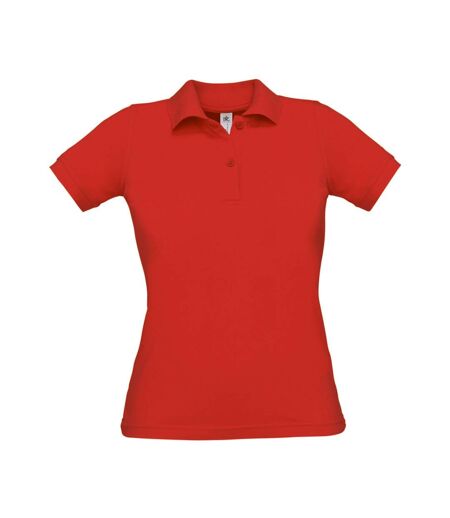B&C Womens/Ladies Safran Pure Polo Shirt (Red)