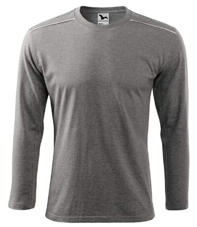 T-shirt manches longues - Homme - MF112 - gris chiné