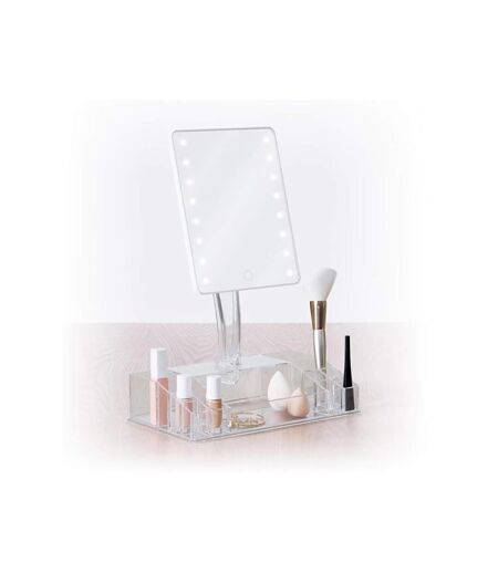 Organiseur Avec Miroir LED Selena 38cm Transparent