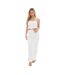 Jupe Longue Motif/style Ruché Femme Blanc I Saw It First-4