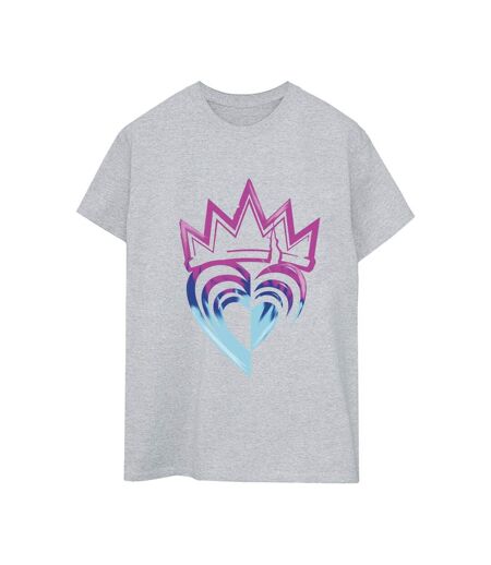 Disney - T-shirt DESCENDANTS PINK CROWN - Femme (Gris chiné) - UTBI20125