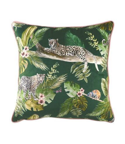 Evans Lichfield Jungle Leopard Cushion Cover (Green)