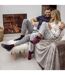 Ladies Cuddly Fluffy Sliper Bed Socks with Feather Top-5