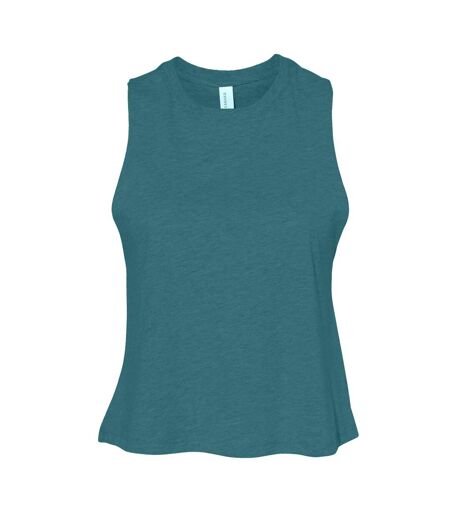 Débardeur Femme Bleu Sarcelle Foncé Chiné Bella + Canvas