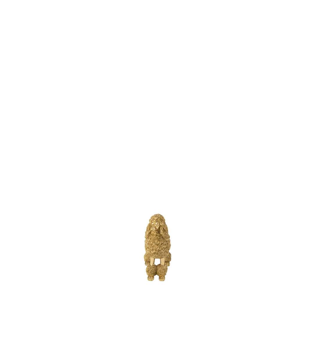 Statuette Caniche Debout Trina 26cm Doré-3