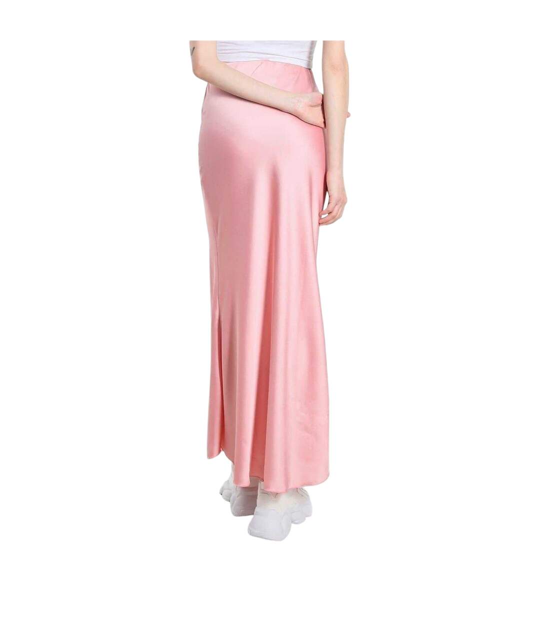 Jupe Mi-longue Femme Rose Vif Be You-2