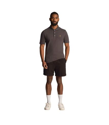 Mens cotton linen shorts jet black Lyle & Scott