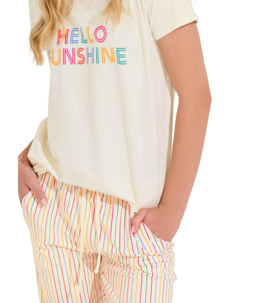 Pyjama tenue d'intérieur pantalon t-shirt SUMMER Lisca Cheek-5