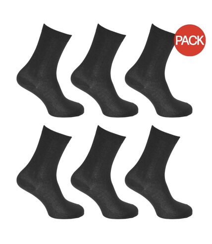 Pack of 6 Ladies/womens thermal viloft ankle socks  black Generic