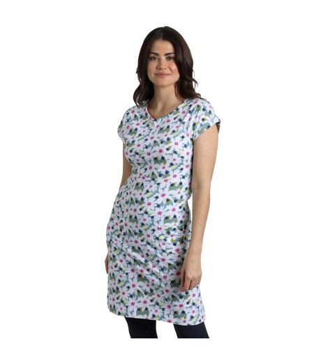 Womens/ladies Tallahassee Jersey Dress Washed Blue Weird Fish