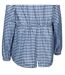 Imperméable À Capuche Ajustable Motif/style À Carreaux Niggle Femme Bleu Marine À Carreaux Trespass-3