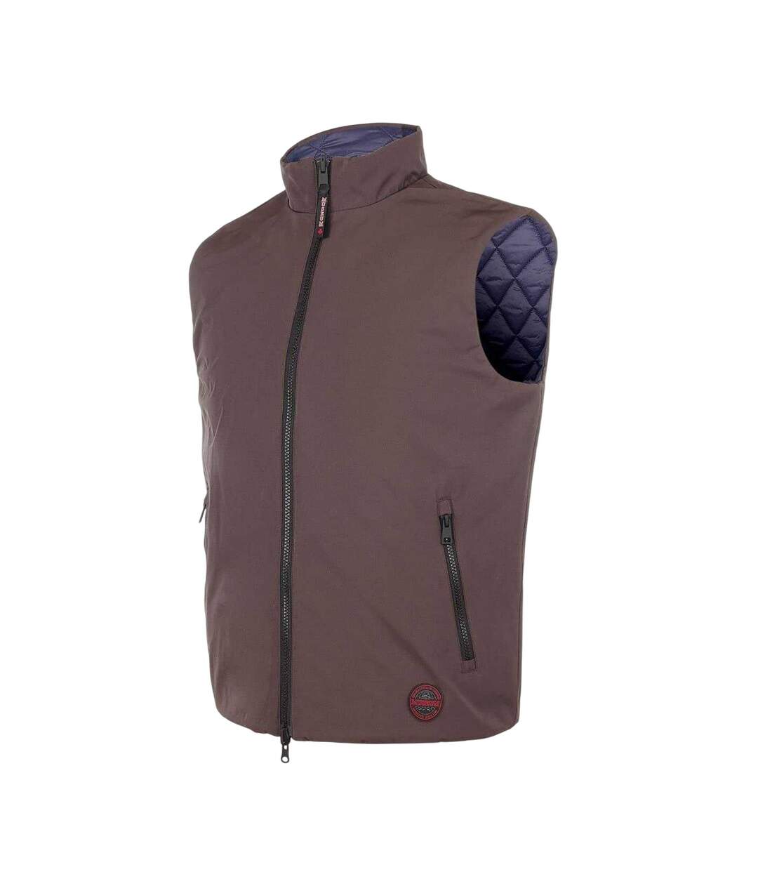 Veste Sans Manches Sans Manches Motif/style Uni Homme Marron Bleu Marine Museum-3