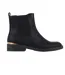 Womens/ladies Clip Block Heel Ankle Boots Black Miso-1